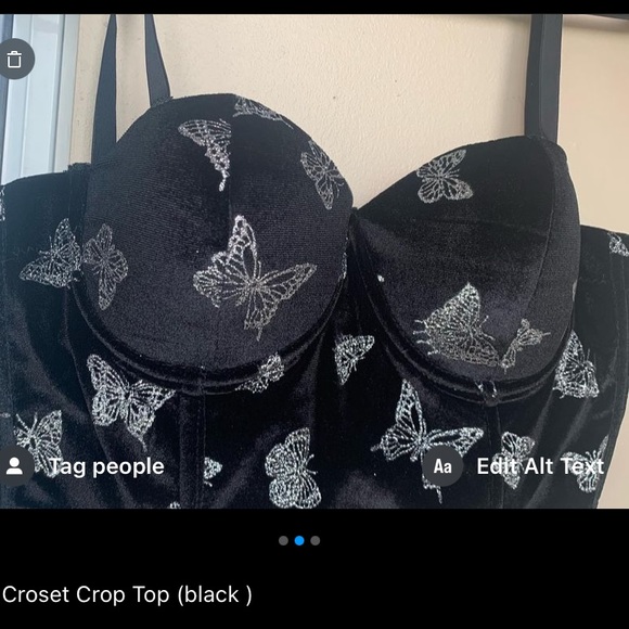 Black Croset Top - Picture 3 of 3